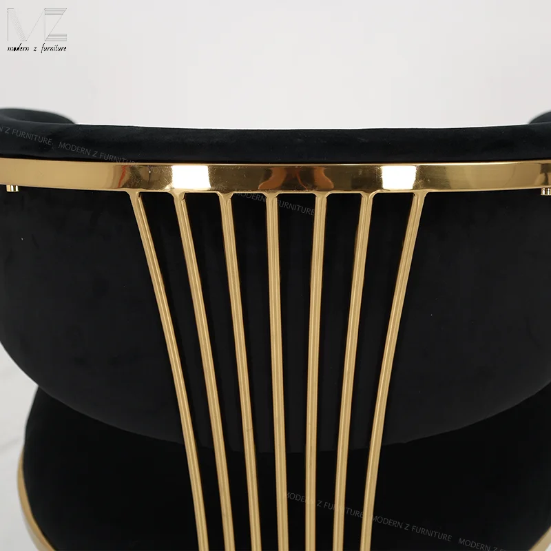 Minimalist Golden Metal Hotel Restaurant Dinning Room Chairs Modern Luxury Chairs For The Dining Room