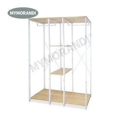 High Quality Modern Metal Wardrobes Closet Storage Racks  bedroom 4 Tier Metal Storage wardrobes