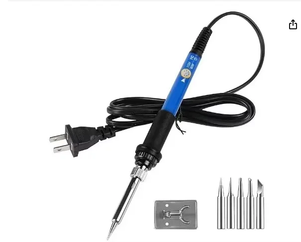 Switch Control 60W Electric Soldering Iron Kit American Standard 110V Battery Powered Soldering Iron Set