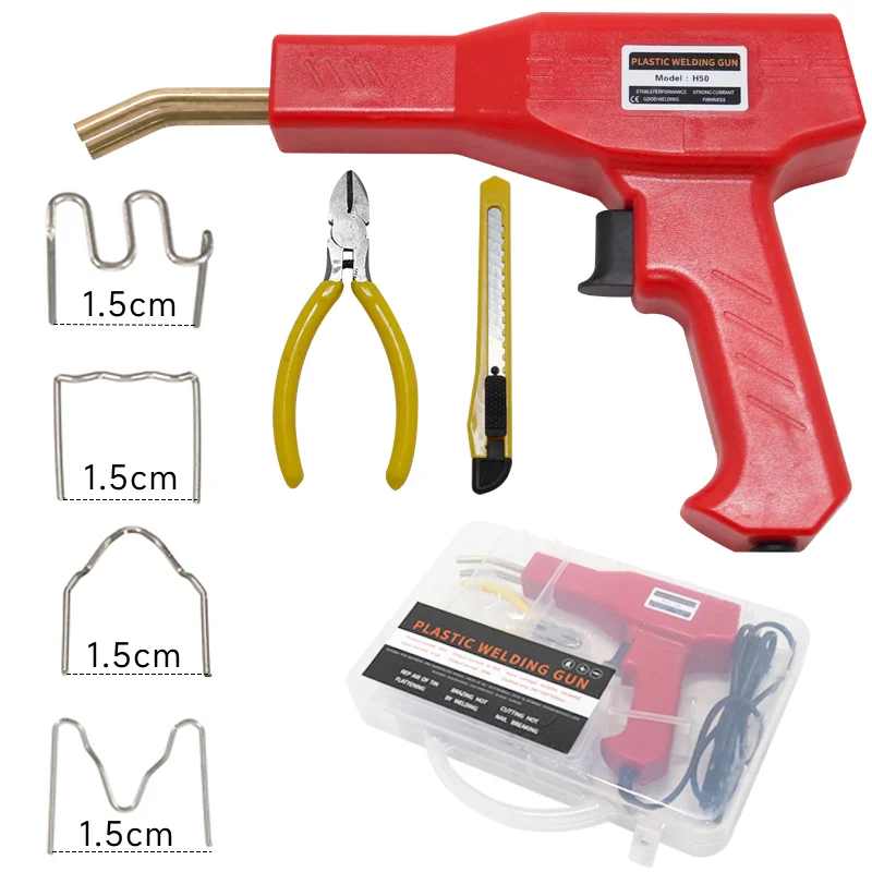 Amazon hot selling plastic welding machine car bumper repair kit with 400 staples widely used in car maintenance