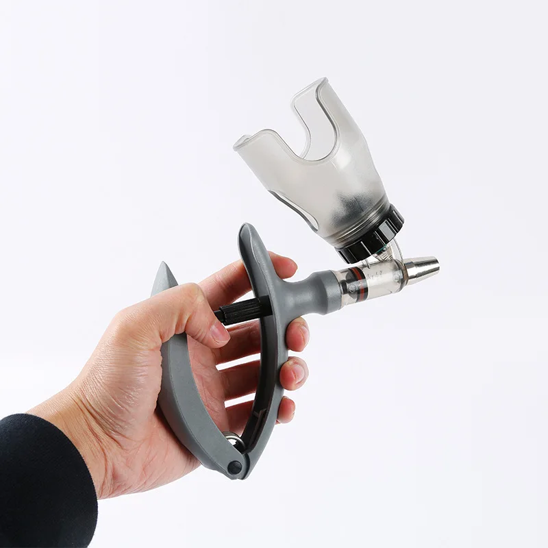 Veterinary Automatic Syringe with Continuous Plastic Steel Syringe