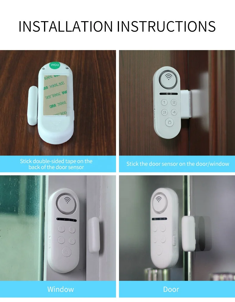 WiFi Smart Window Door Gap Alarm WiFi Anti Thief Home Alarm Tuya Door Sensor For Home Security