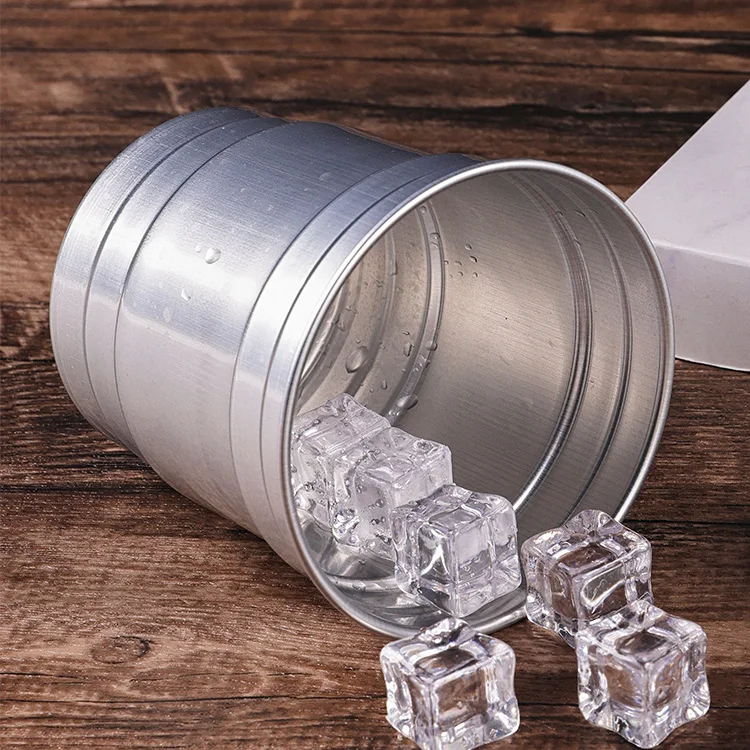 Whosale 2024 New Design Ultra-Thin Lightweight Sturdy Recyclable Disposable Ball Cup Aluminum Coffee Mug