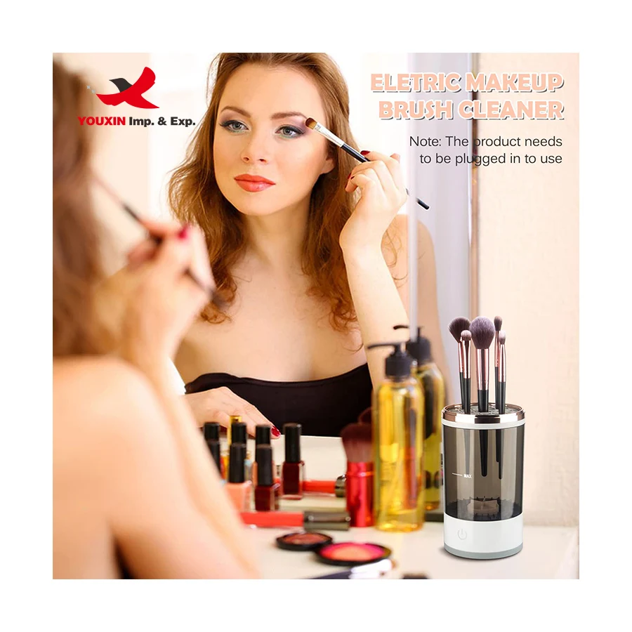 Private label automatic electric ultrasonic makeup brush cleaner and dryer machine