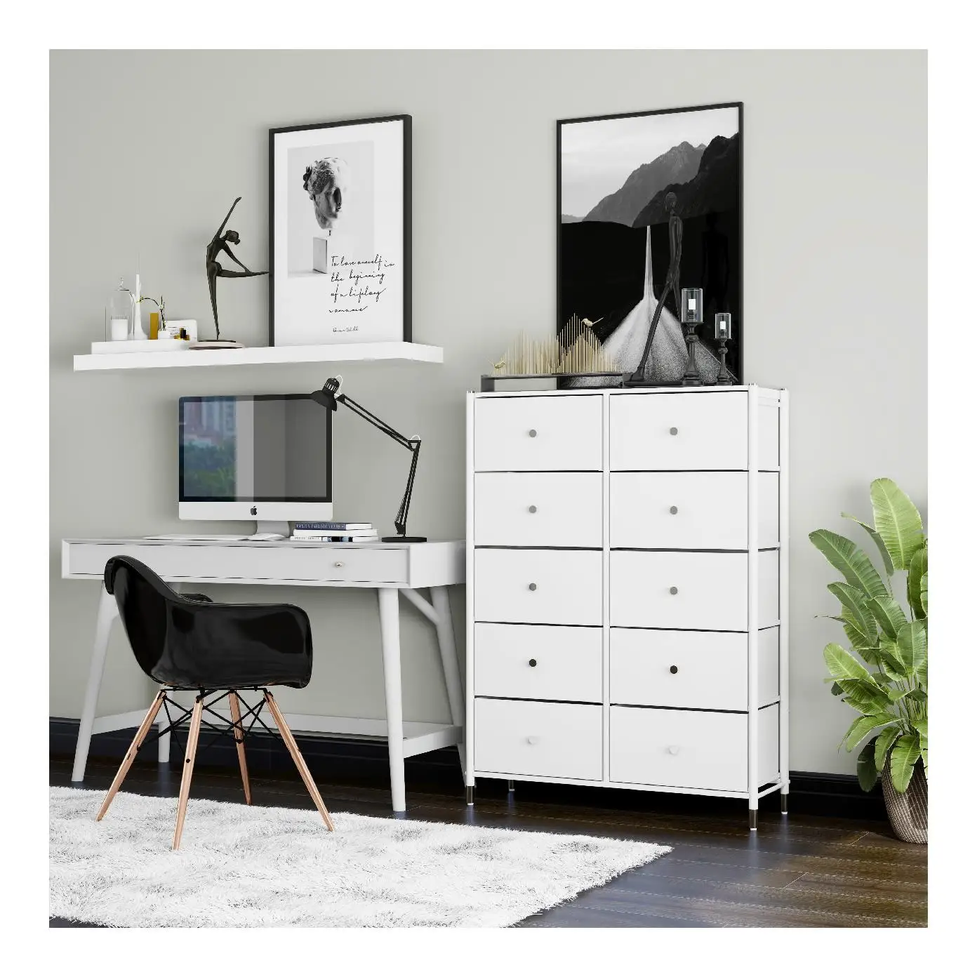 Excellent Quality drawer storage cabinet Tv Dresser Sturdy Steel Frame