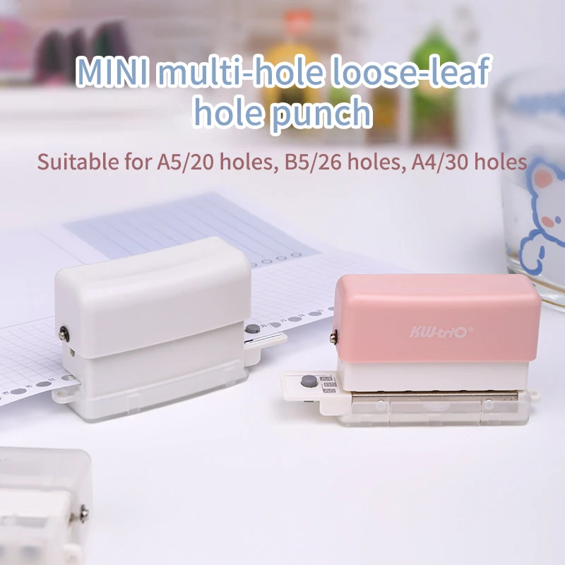 handheld hole puncher mini cute multi-hole punch manual student article 5 holes punch