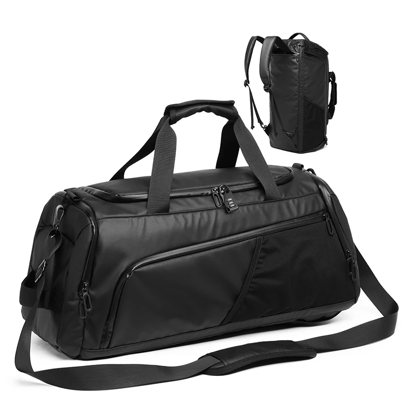 MKAS High Quality Fitness Wholesale Pu Leather Waterproof Duffel Large Travel Sport Gym Bag Waterproof Gym Bag