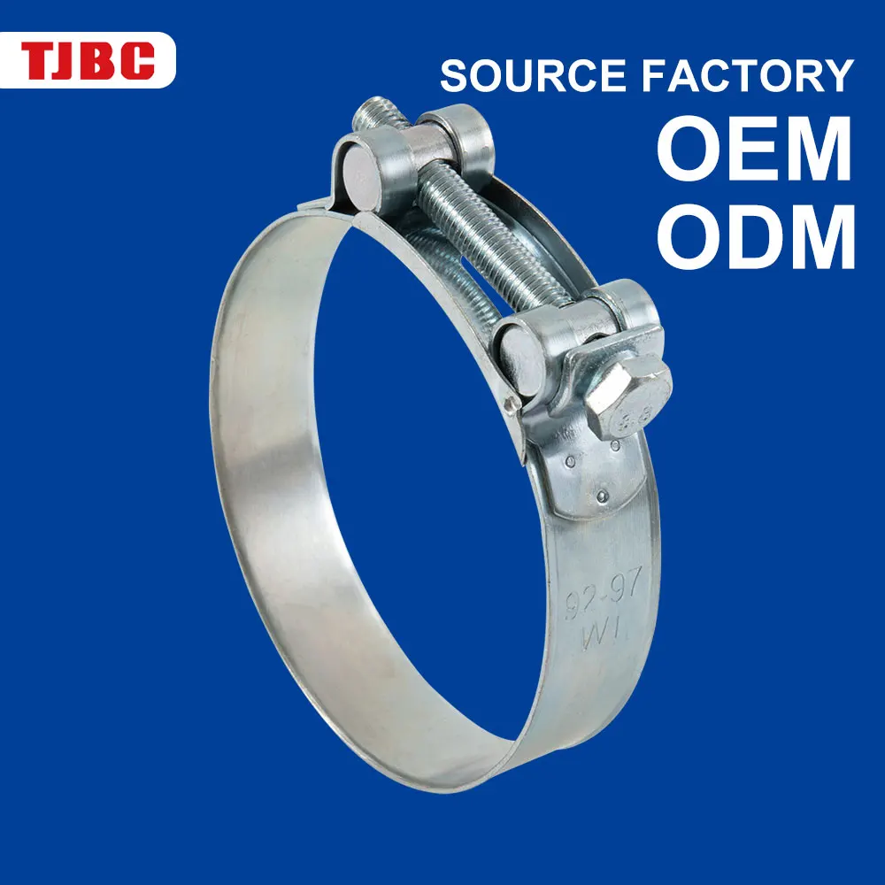 High torque stainless steel single bolt heavy duty steel clips