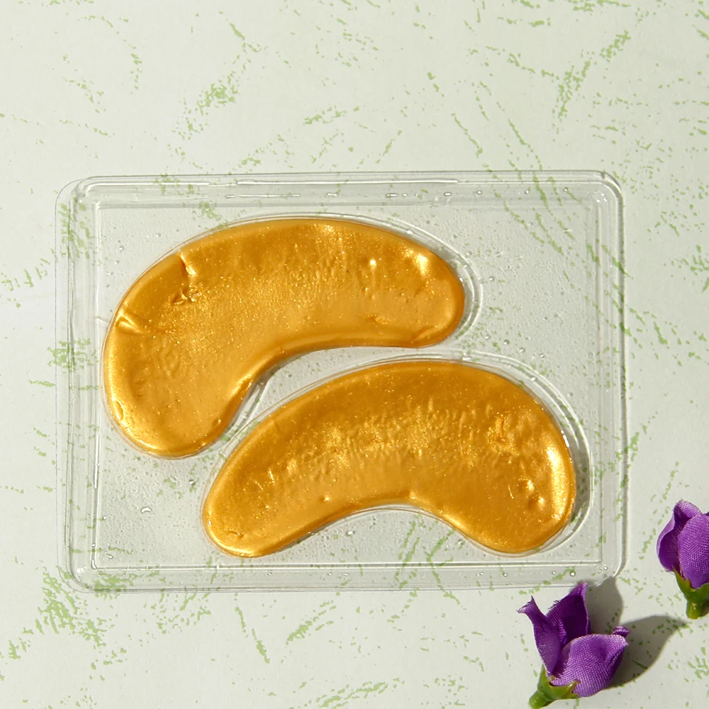 Private Label Moisturizing Whitening Anti-wrinkle Anti-puffiness Collagen Crystal Gold Eye Gel Mask