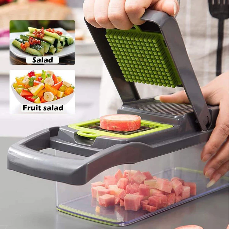 Multifunctional 10 In 1 Handheld Vegetable Chopper Onion Cutter Dicer Potato Peeler Kitchen Fruits Slicer Vegetable Cutter