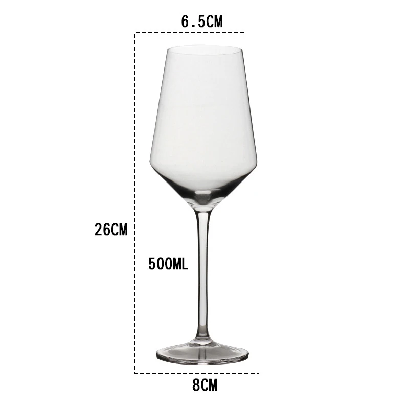 Wholesale Handmade High Quality Red Wine Glass With Gold Sliver Rim