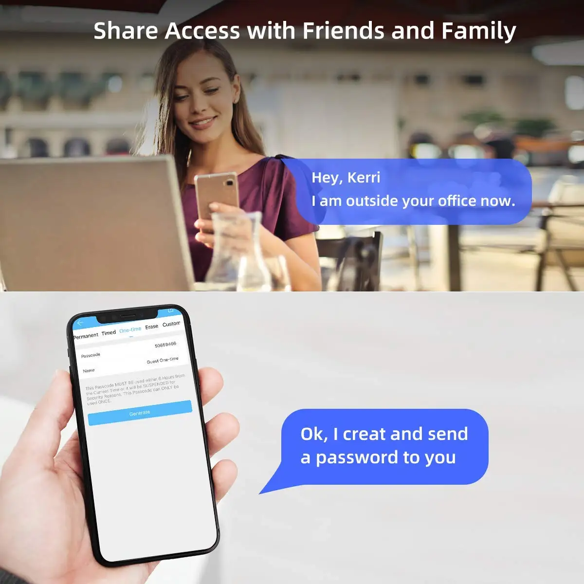 IP65 Waterproof Smart Electronic Door Lock Digital Fingerprint Smart Door Lock