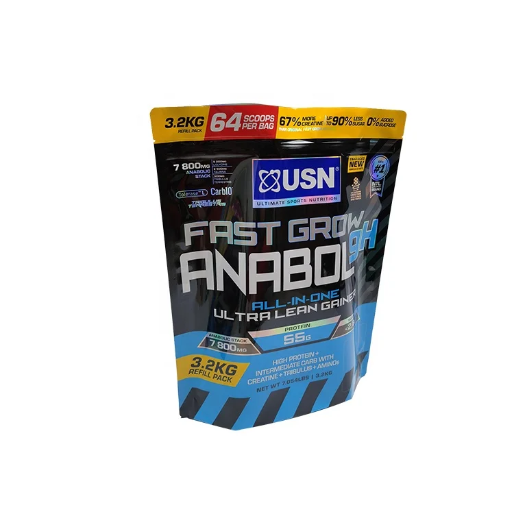 
Eco-Friendly Food Grade Laminated Glossy Packaging Stand Up Pouches Plastic Bag With Punching Hole for Frozen Food 