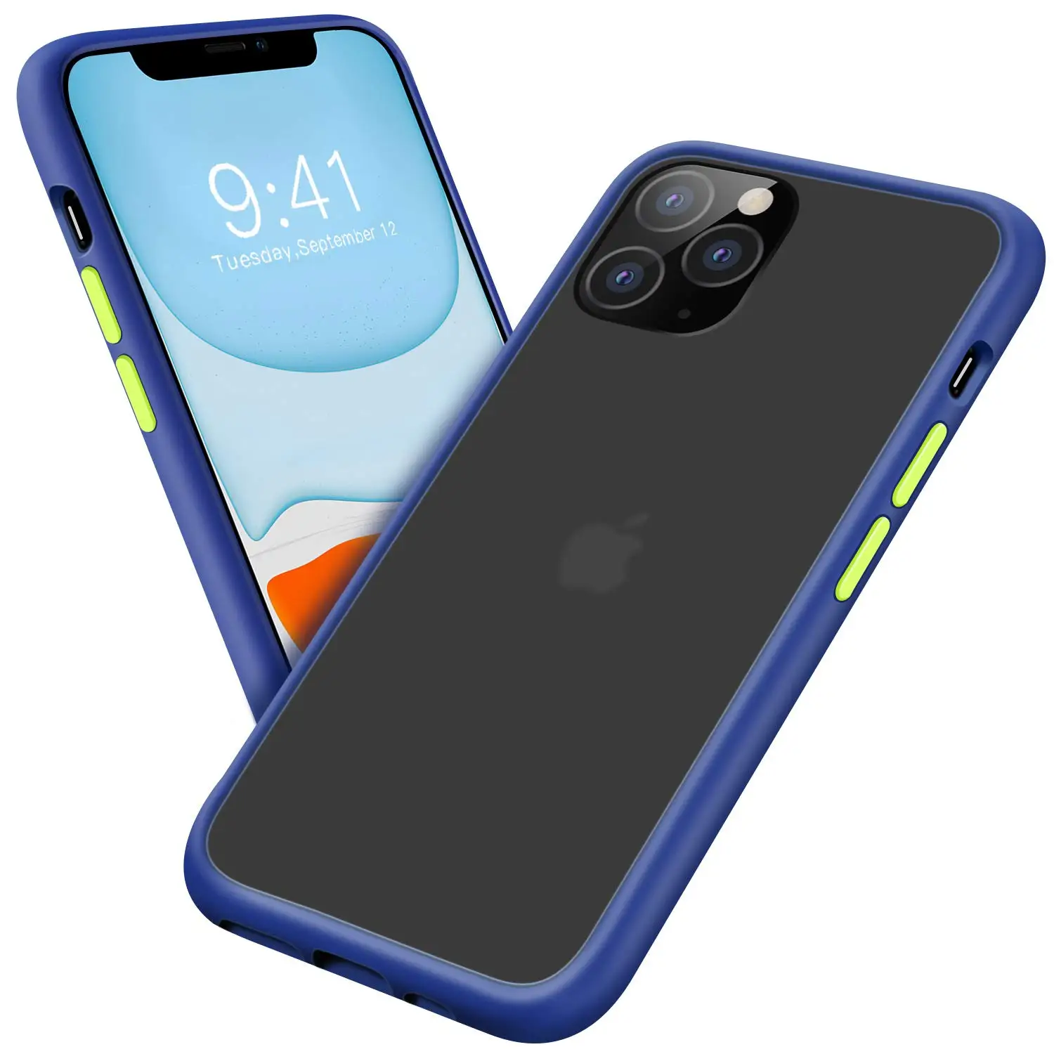 Shemax Agile Button Translucent Matte Case with Soft TPU Edges for Samsung A01, Shockproof Half Clear M31 Protection Phone Case