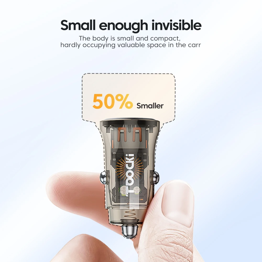 Universal cheap 2 port Mini and Portable Dual USB car charger input 12v 24v for mobile phone