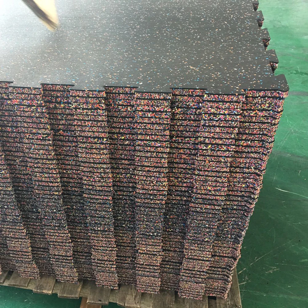 
20mm commercial anti slip fitness heavy duty interlocking gym EPDM rubber flooring tiles 