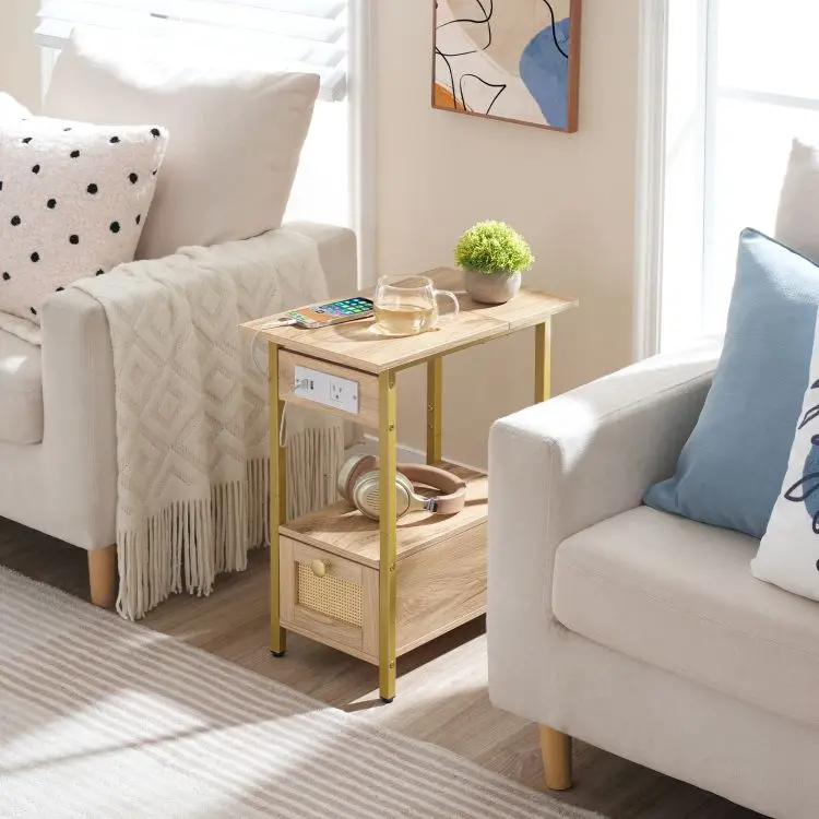 Wholesale Side End Tables, HOOBRO Brand Living Room Couch TV Tray Home Furniture, Sofa Side End Table for Living Room