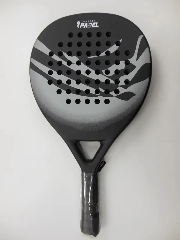 round shape custom logo carbon fiber EVA core paddle/padel tennis racket
