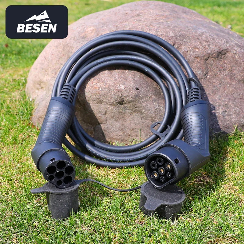 32A Type 1 to Type 2 Connector Electric Car Charging Station EV Charger Connector