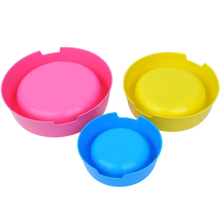 Feeding food accessories wholesale luxury round plastic pet dog bowls