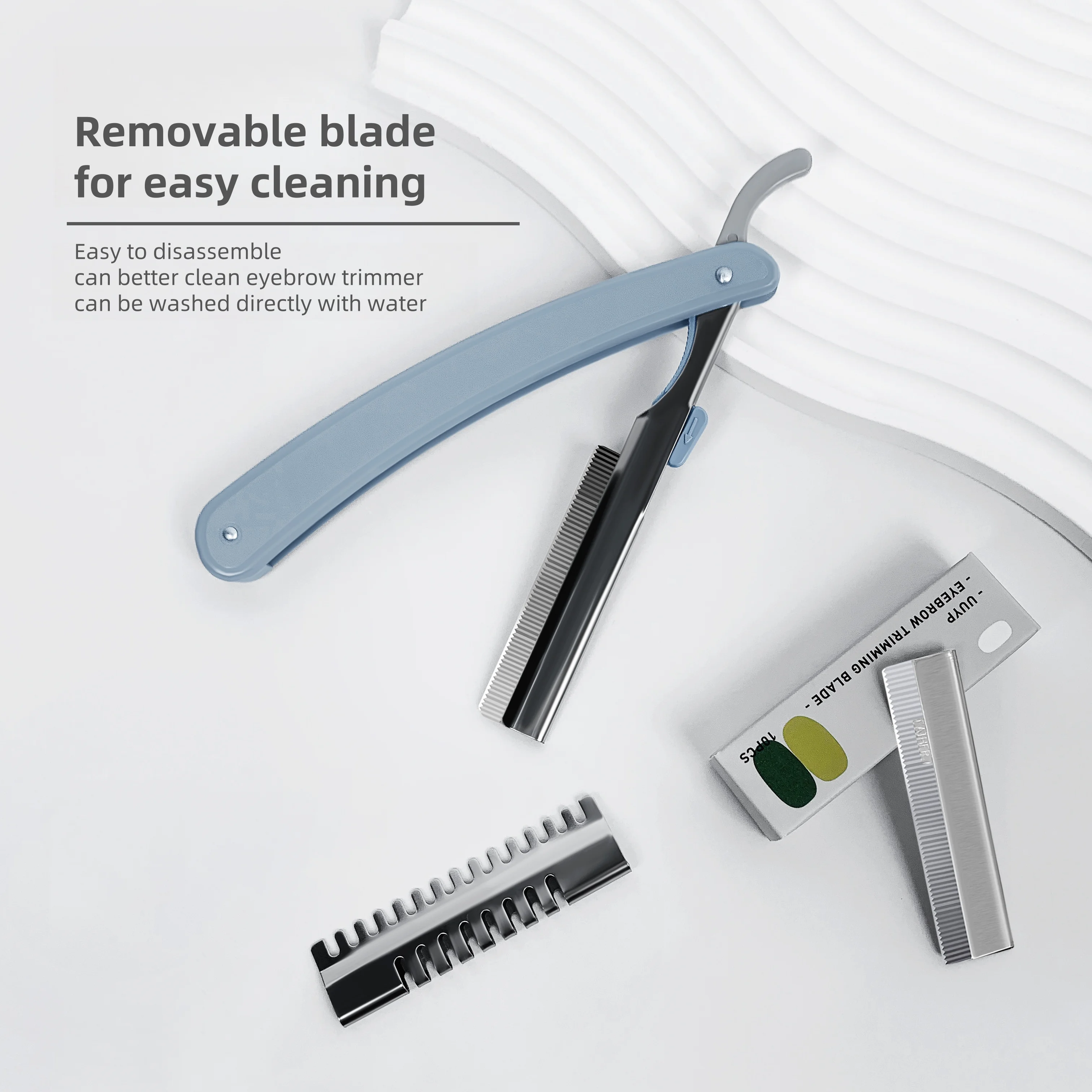 Private Label Logo Makeup Painless Eyebrow Maintenance Shaving Grooming Women Face And Body Safe Trimmer 4Pcs Eyebrow Razor