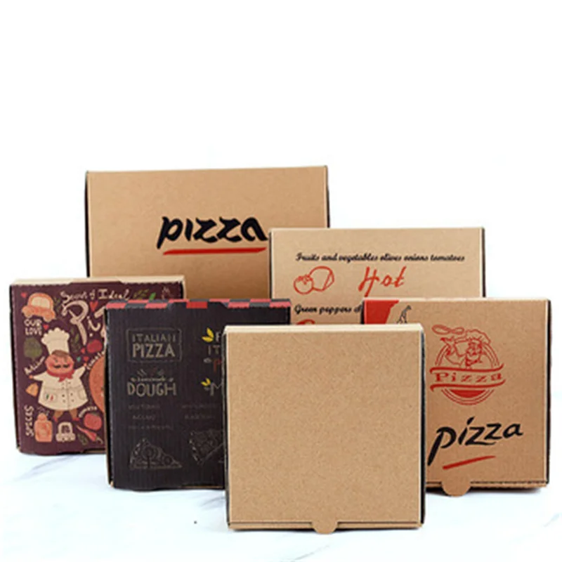 Guest Customizable Print 8 10 Inch 12 14 20 22 24 28 30 33 35 Take Away Pizza Box Paper Board Pizza Packaging Boxes