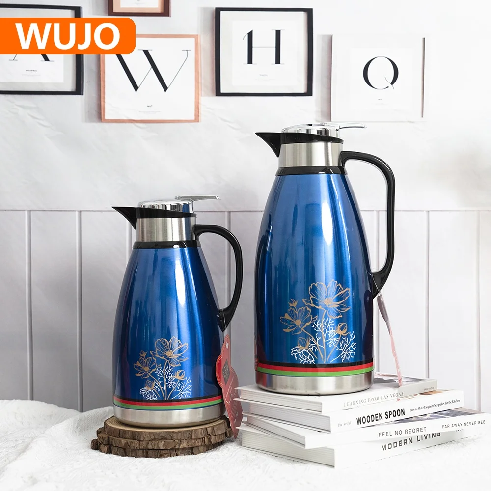 Производитель бесплатный образец индивидуальный логотип экологически чистый графин двойная стенка из нержавеющей стали 304 колба Вакуумная бутылка-термос 2л