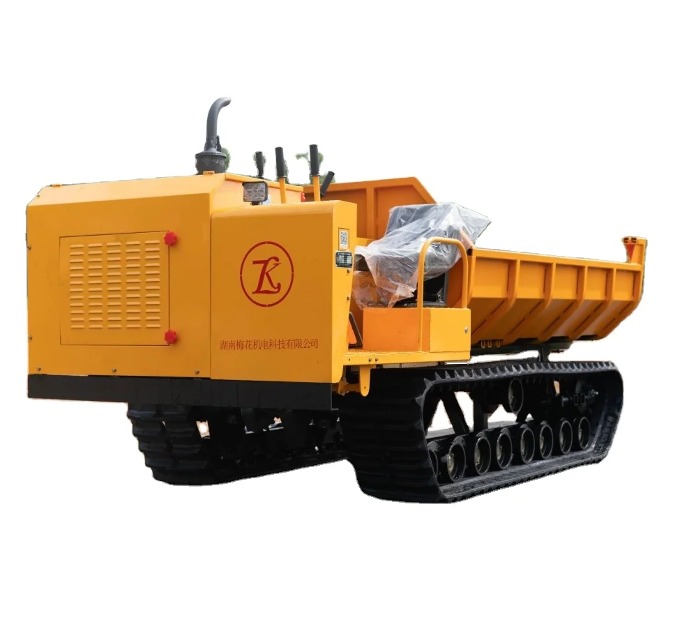 3tons 5 tons agriculture rubber chain crawler dumper truck in South America for sale Hunan Plum