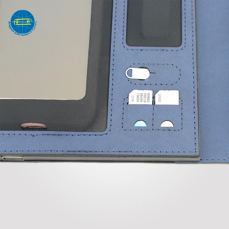 
2020 New Items A5 Pu Leather Portable Portfolio With Power Bank And USB 