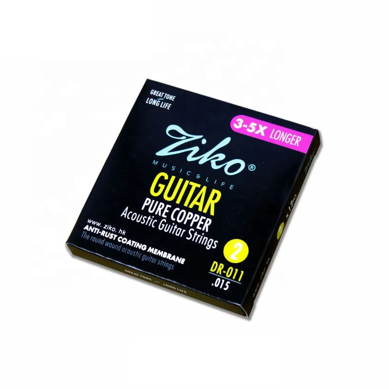 DR-011-2 Ziko Acoustic single guitar strings bulk 2nd 12PC set
