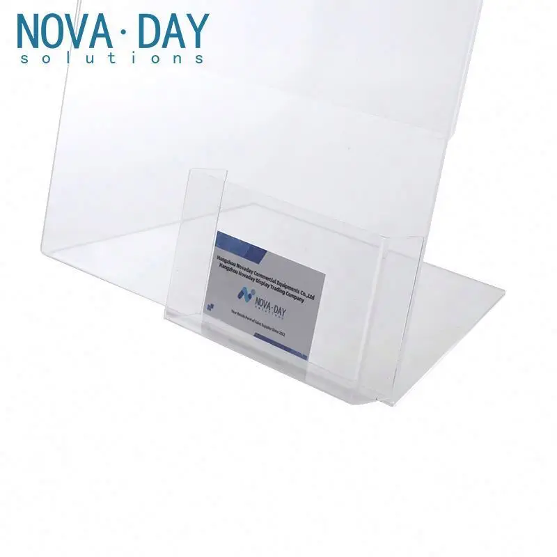 Novaday Clear Advertising Display Stand Acrylic Menu Folder Display Stand Document Folder Magazine Organizer Holder Rack