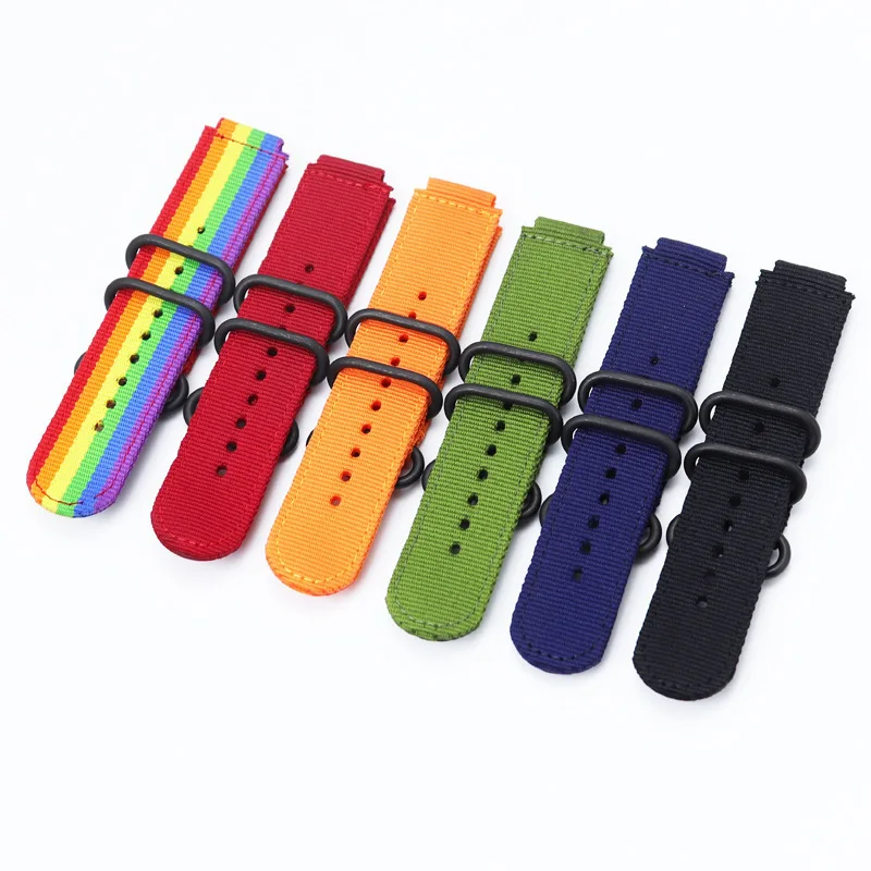 18MM Sports Woven Nylon Soft Breathable Smart Watch Strap For Casio Watch SGW300