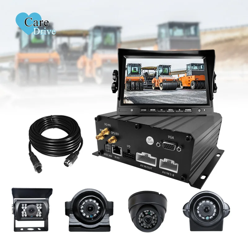 Caredrive Ahd Gps 4G Wifi Hdd Mdvr 1080P 8Ch Mobile Dvr Kit Car Bus Truck Cctv Camera System