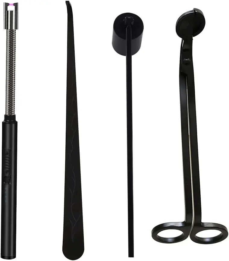 Candle Accessories Care Kit Wick Trimmer Tool Wick Dipper Candle Snuffer Metal Candle Scissors Shears Metal Wick Trimmer Set