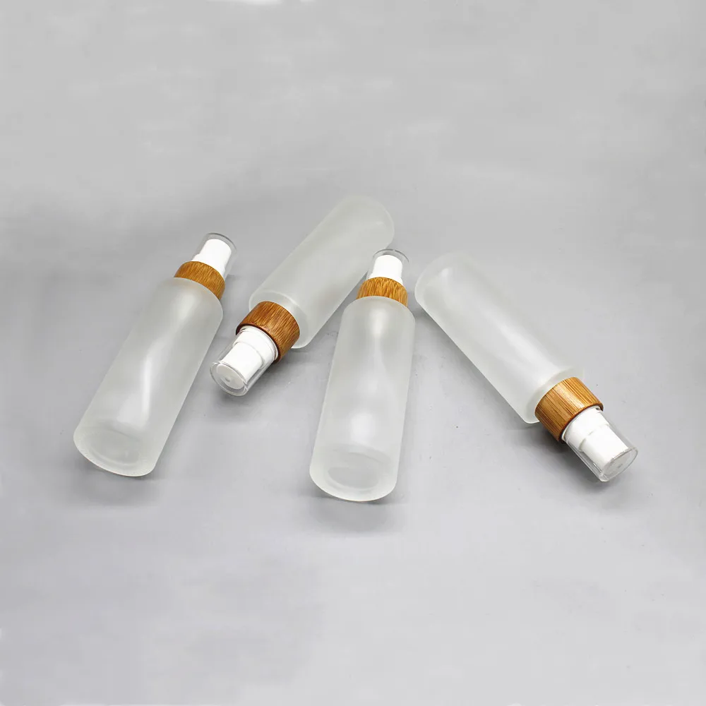Yuyao Factory Vintage Atomiser Elegant Wood Cap Frosted Room Mini Body Spray Bottle