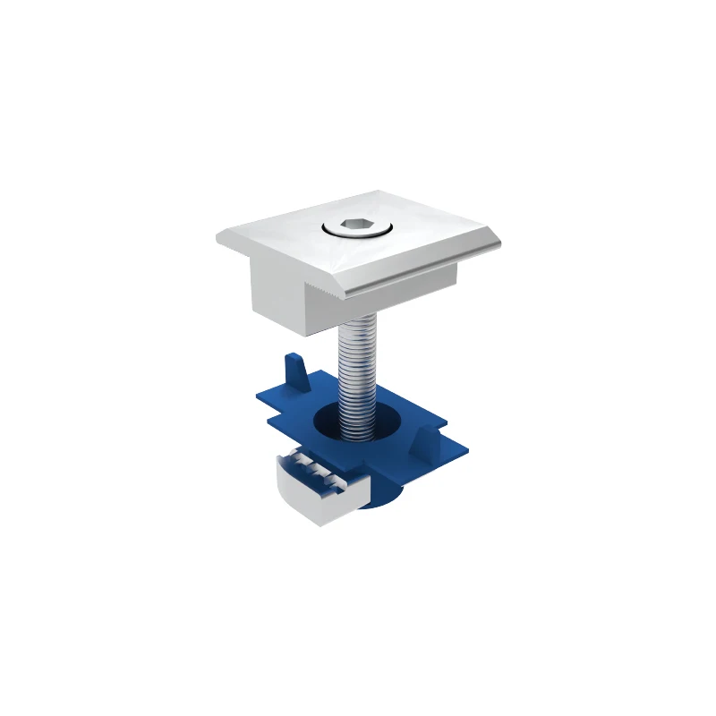 UISOLAR 30mm 35mm 40mm Solar Panel Clamp Aluminum Adjustable End Clamp Solar Mid Clamp for Solar Mounting Components