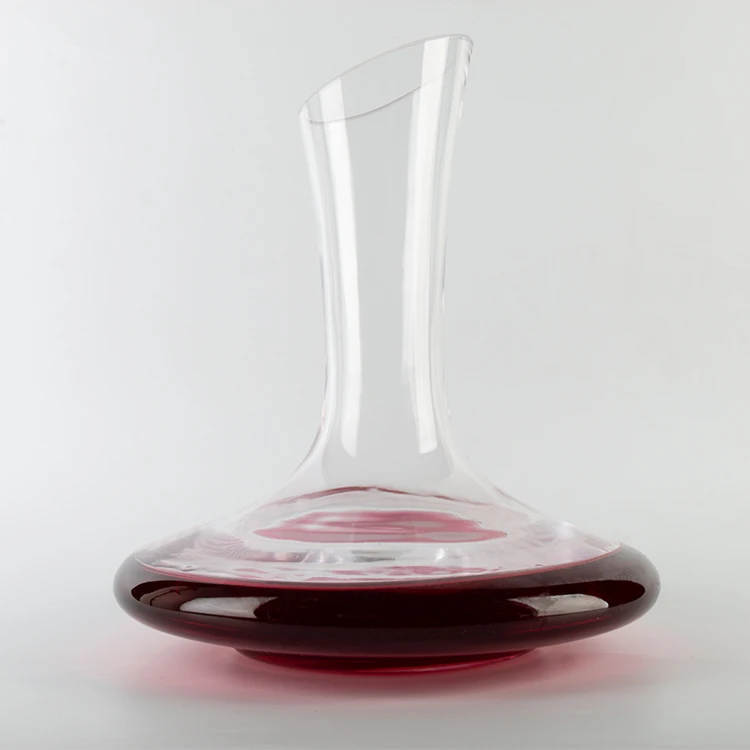 1650Ml open mouth crystal style unique design available item glass wine decanters