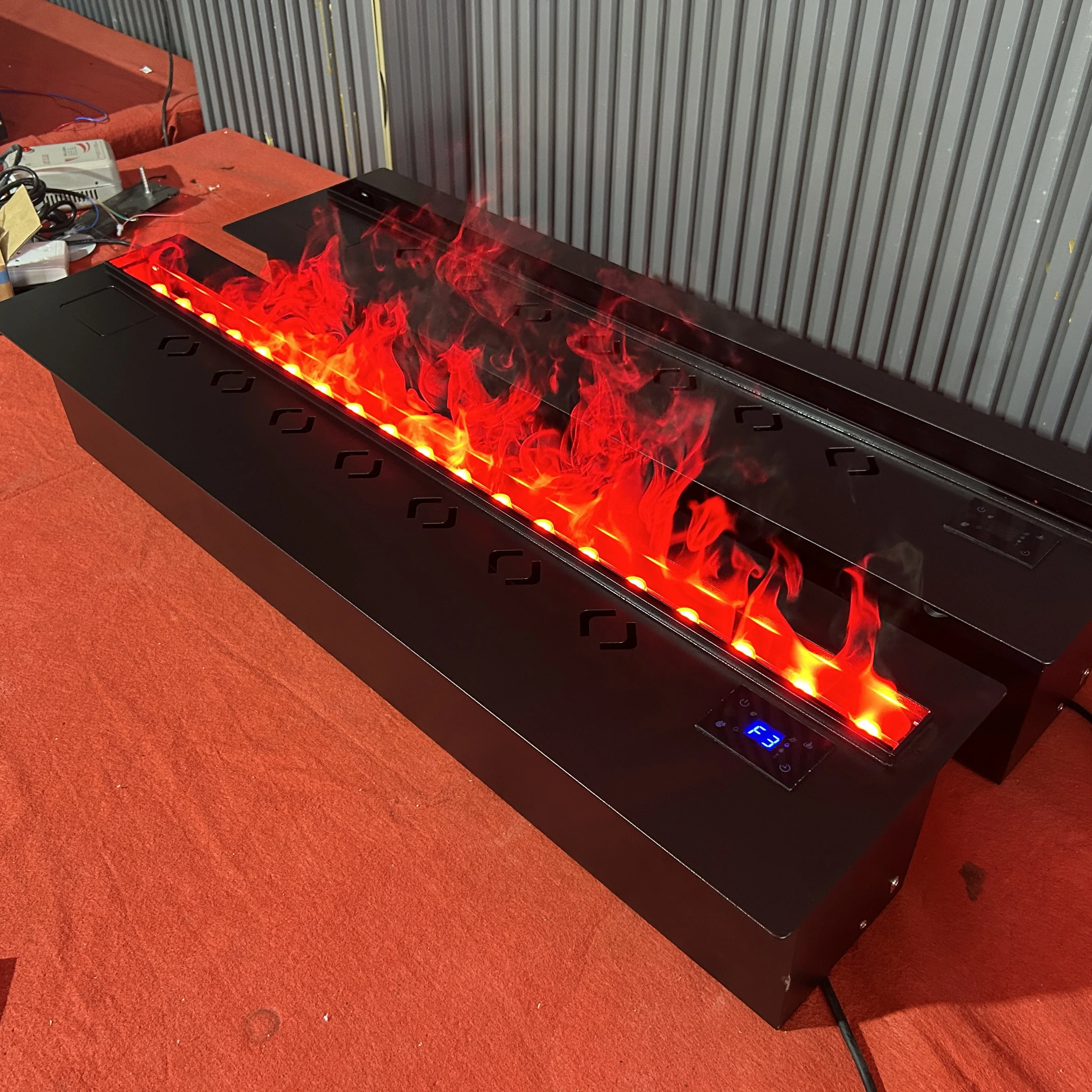 Wholesale Auto Water Fill Led Flame Colors Water Vapour Fireplace 1200 mm Fire Place Electric