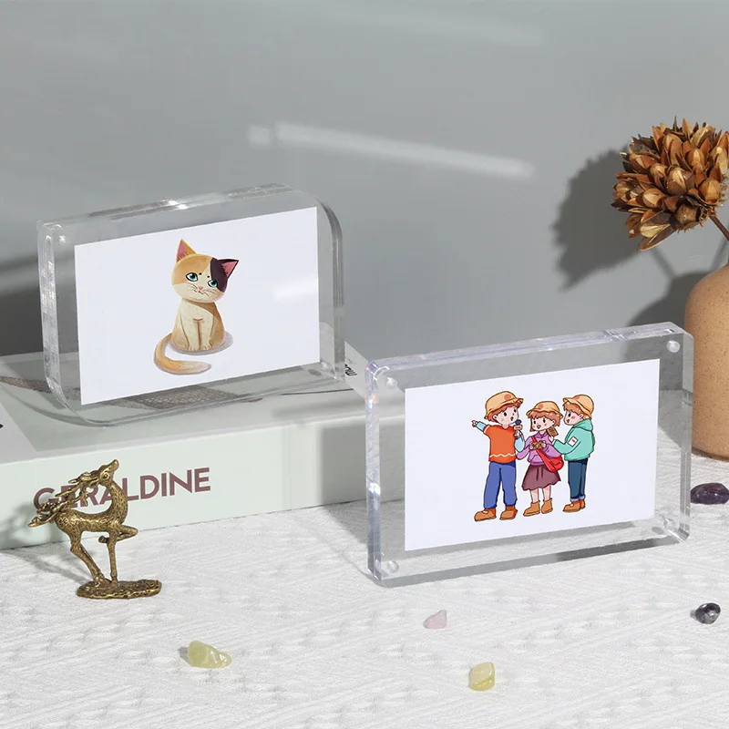 Clear oem transparent acrylic frames wholesale magnetic acrylic photo frame
