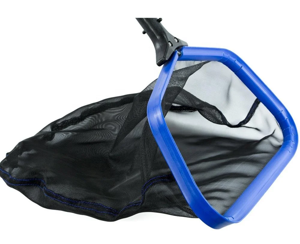 Heavy Duty Pool Leaf Skimmer Net Rake w/Aluminum Frame & Deep Durable Nylon Net