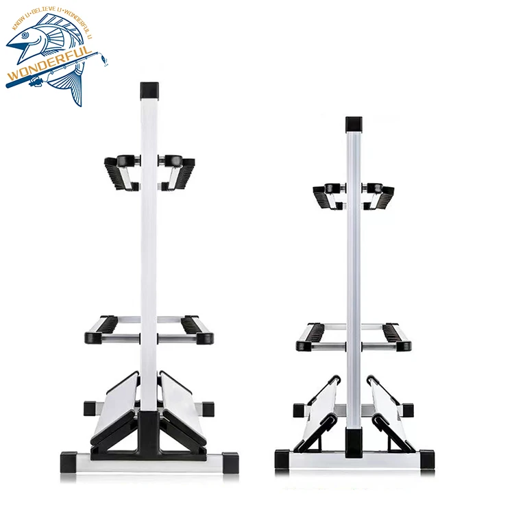 Upgraded High Quality Aluminum Alloy 12 Holes Foldable Fishing Display Support Stand Fishing Rod Rack Stand