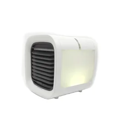 Led display 7 colors in one mini fan desk bladeless 3 in 1 mini usb fan room mini air cooler fan