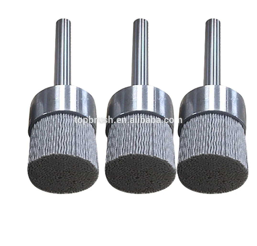 High quality 6mm Shank Rpm Stainless Brass Wheel Cup Steel Knot Type Pen Shape Crimped Wire End Brus