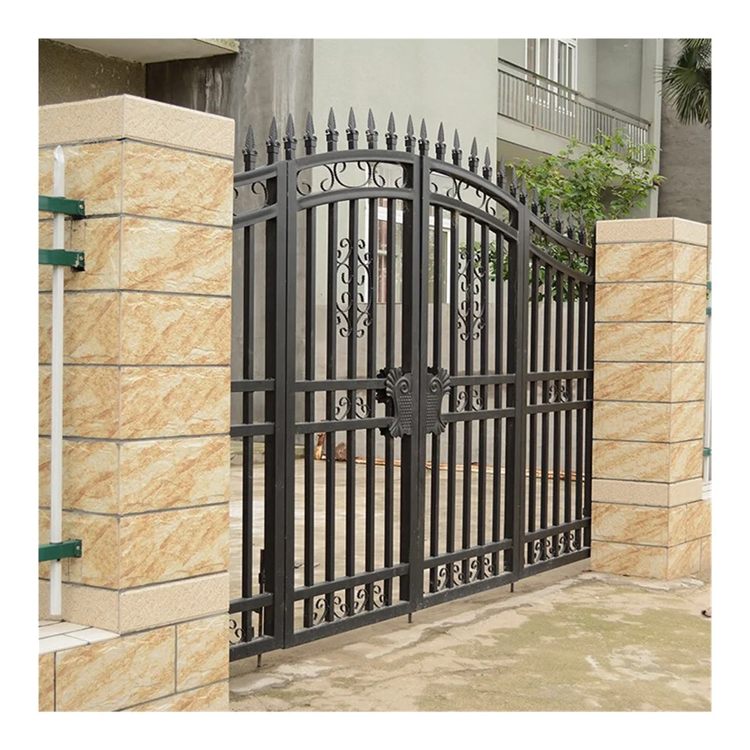High Quality Galvanized Metal Fence Models Wrought Iron Gates Single Main Door Exterior Iron Gate Price