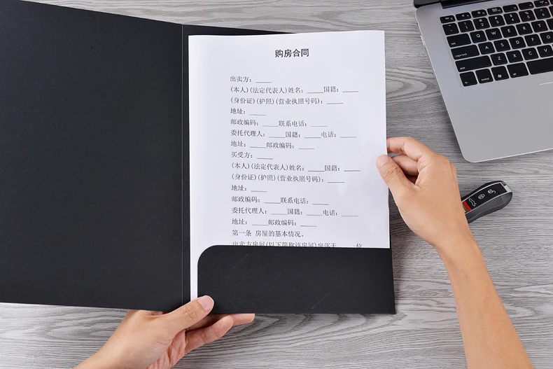 Factory Price Customize Design Print Logo A4 Colorful Cardboard Fashion Document File Folders For Business Office