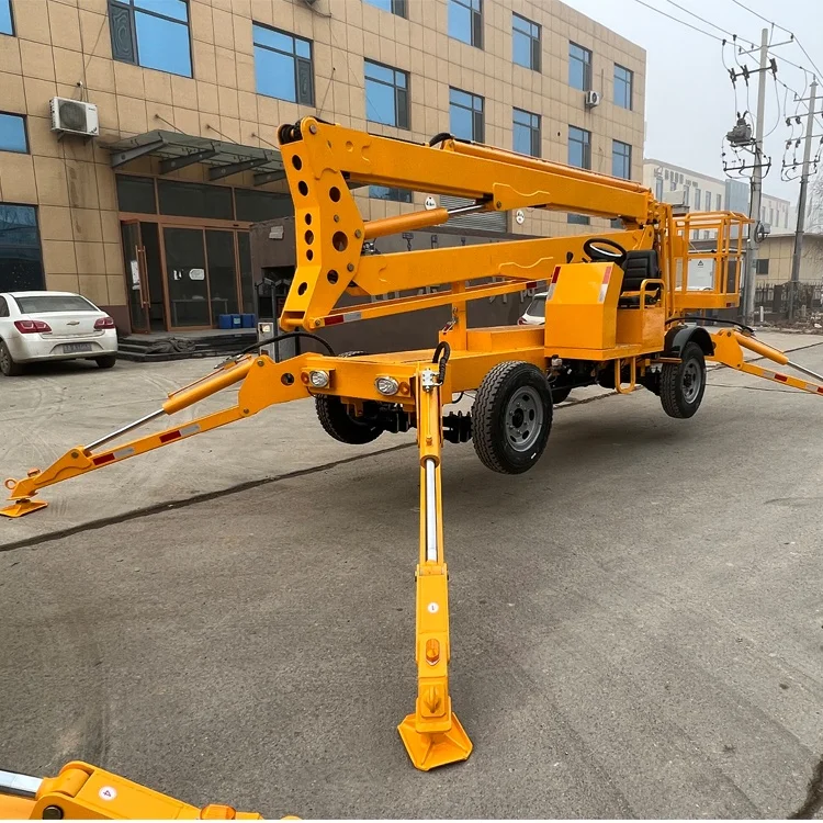 High Practicability Crankshaft Lift Street Lamp Maintenance Lifting Ladder Aerial Work Vehicle 360 Rotating Lifting Platform
