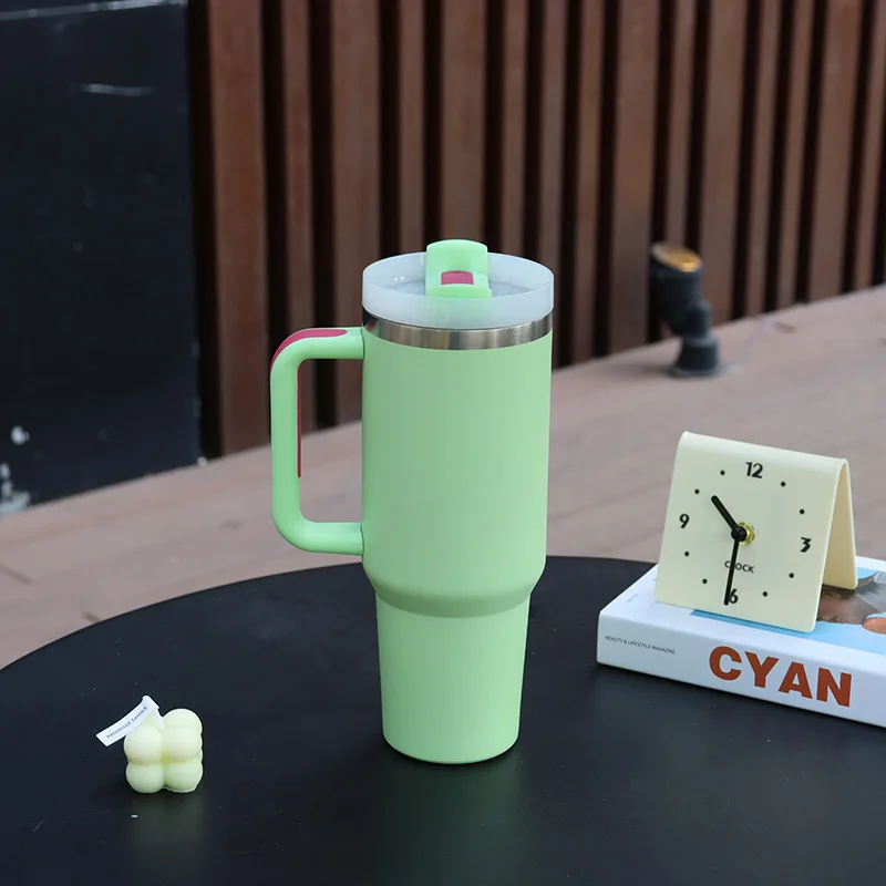 Most Popular Lead Free Adventure Insulated Travel Mug 40oz Black Chroma Tumbler With Handle And Straw