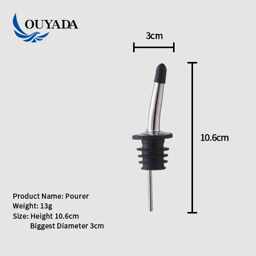 Factory Direct Customized Branded Stainless Steel Whiskey Liquor Bar Cocktail Drink Water Champagne Wine Bottle Pourer