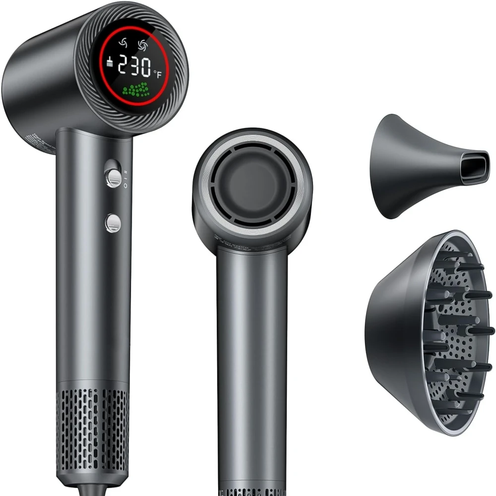 Высокоскоростные Фены 110000 об./мин., безлистный инфракрасный щеточный фен для настенного фена с капюшоном