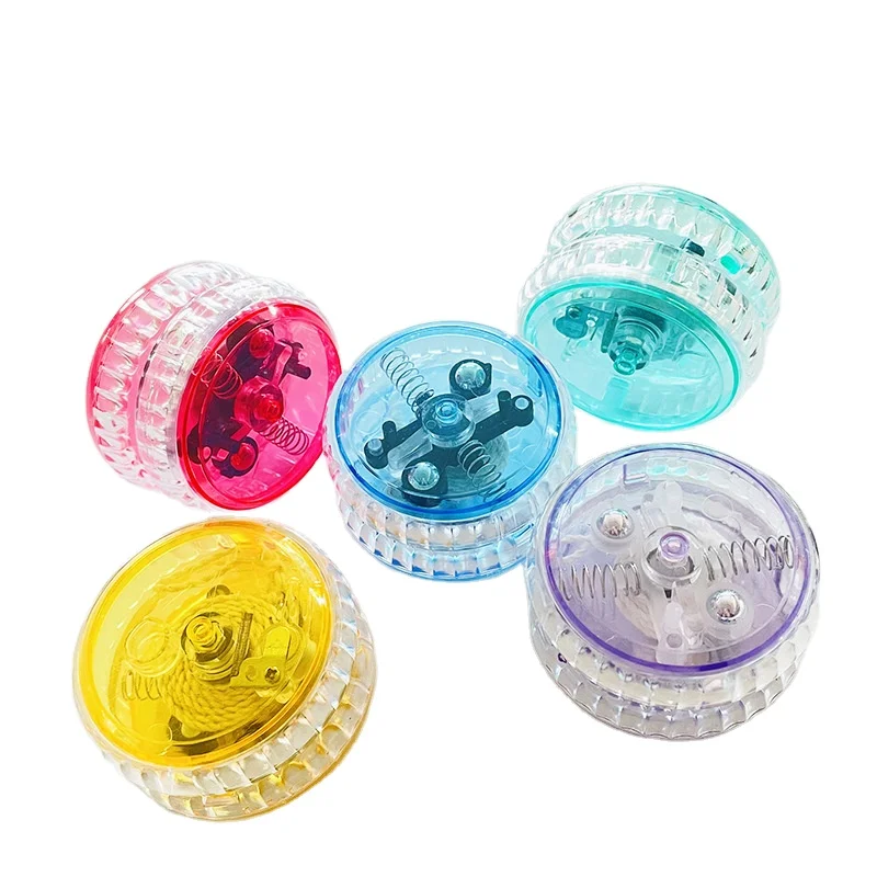 Luminous LED light Custom logo printing Plastic Yoyo Ball Toy Retractil Wholesale Stroller yo yo ball For Kids